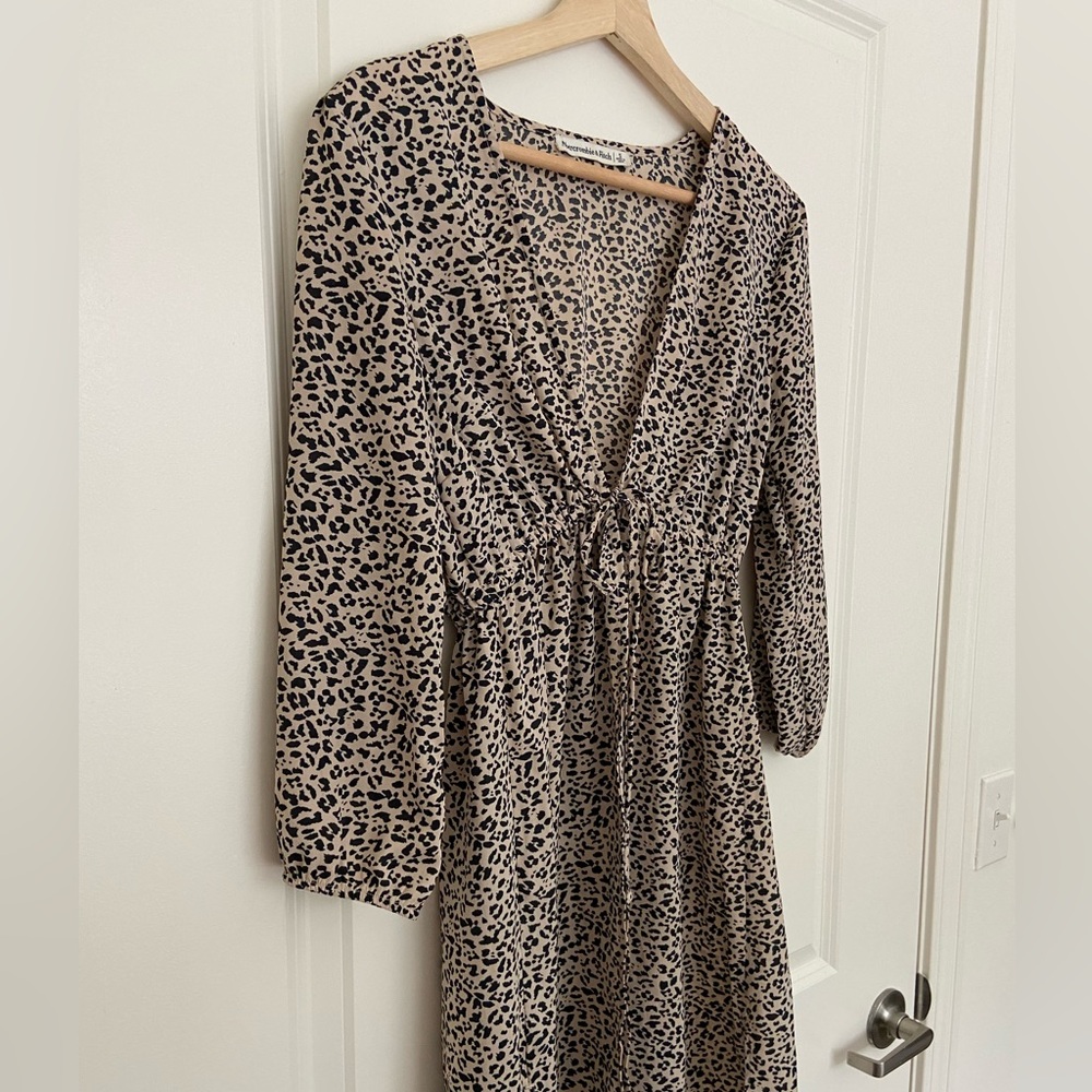 Abercrombie & Fitch Leopard Print Cover Up Dress